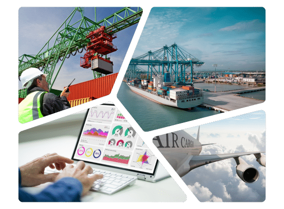 shows all services related to shipping logistics by sea, air and LCL from / to Saudi Arabia to global destinations.